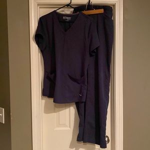 Charcoal grey scrubs- Top & Bottom